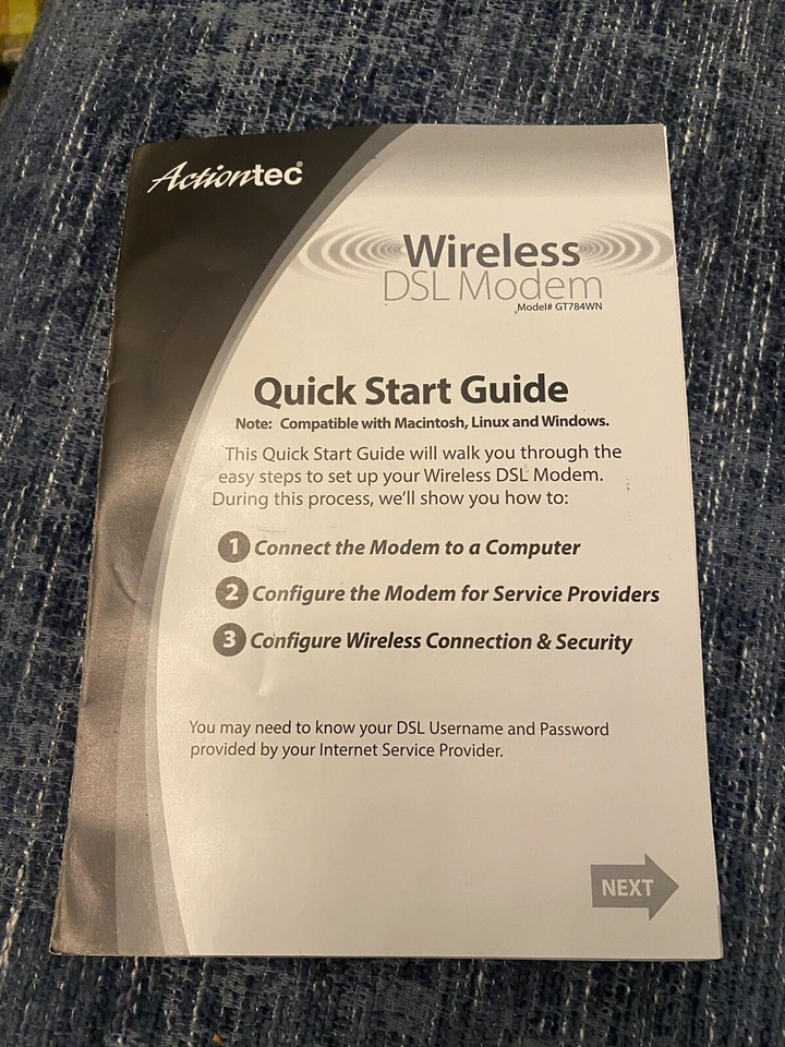 Actiontec Wireless DSL Modem G7784WN - Image 4 of 4