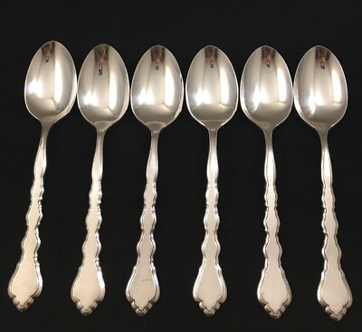 Oneida Community DUET Silverplate Lot of 6-Teaspoons Silverware Flatware