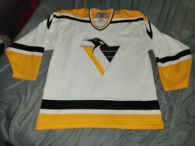 PITTSBURGH PENGUINS WHITE REPLICA CCM HOCKEY JERSEY X-LARGE