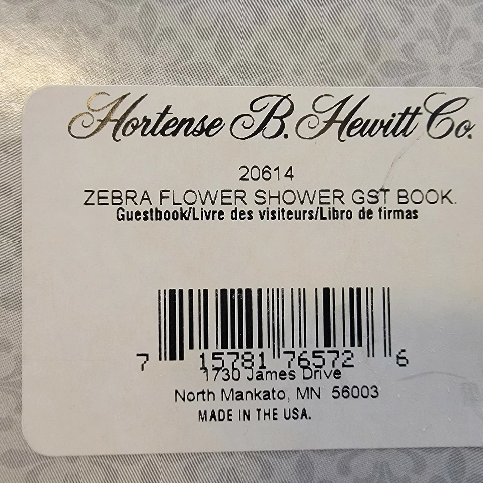 Libro de visitas de ducha con estampado de cebra (20614) - Ducha nupcial Foto 4 de 4