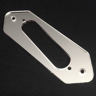 CONVERSION GUITAR PICKUP MOUNTING RING P90 Ear Slant Single Coil - CHROME MIRROR