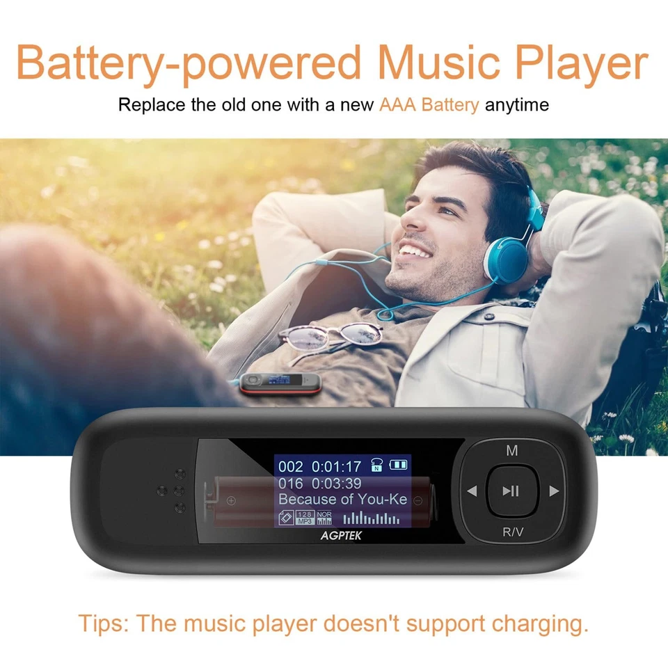 U3 USB Stick Mp3 Player 8GB Music Player Supports Replaceable AAA Battery Rec... - Image 4 of 4