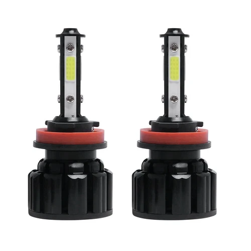 H11 LED Headlight Bulb 4 Sides White Low Beam Conversion Kit 6000LM Super Bright - Picture 12 of 13