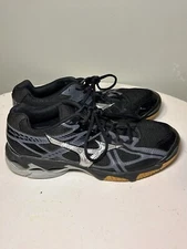 Mizuno Wave Bolt 4 Women’s Size 9.5 Volleyball Court Shoe Black Silver Athletic