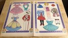 1987 SHIRLEY TEMPLE - Vintage 2-Page Paper Doll Magazine Clipping