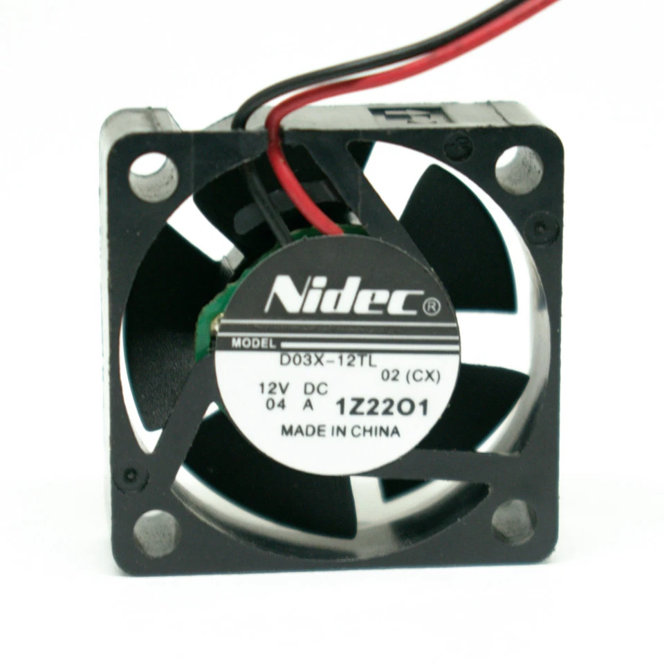 100pcs Nidec D03X-12TL 30x30x10mm 3010 12V 0.4A 2pin 5 Blades DC Brushless Fan - Image 4 of 4