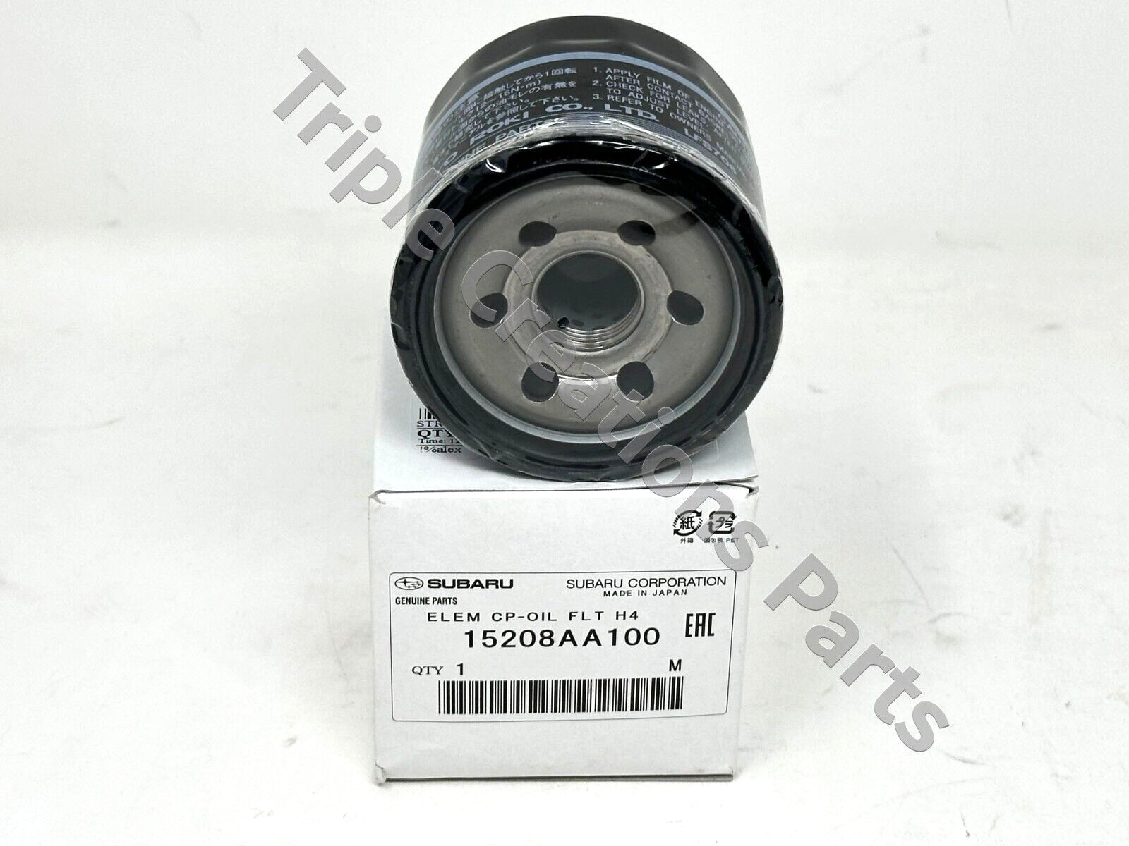 Subaru Genuine Black "Tokyo Roki" Oil Filter 15208AA100 For 02-14 Wrx & 04+ Sti