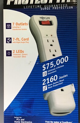 NEW Tripp-Lite SUPER7 7-Outlet Surge Protector 7FT