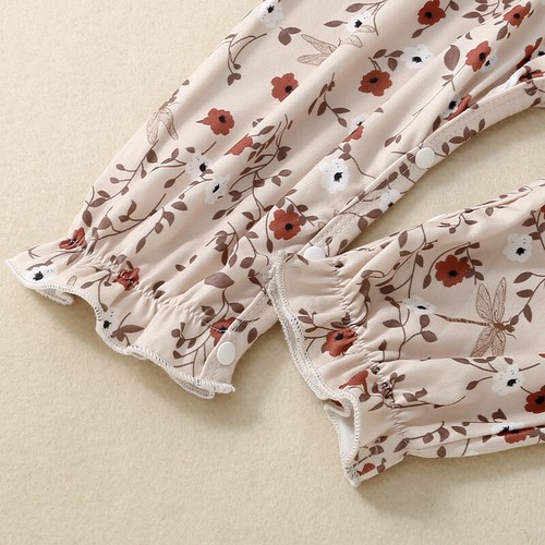 Newborn Baby Girls Floral Romper Jumpsuit Suspender Clothes Bodysuit Outfits Set - Picture 10 of 12