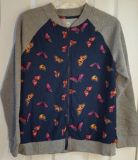 Wonder Nation Girls Butterfly Zip Up Jacket Size X Large