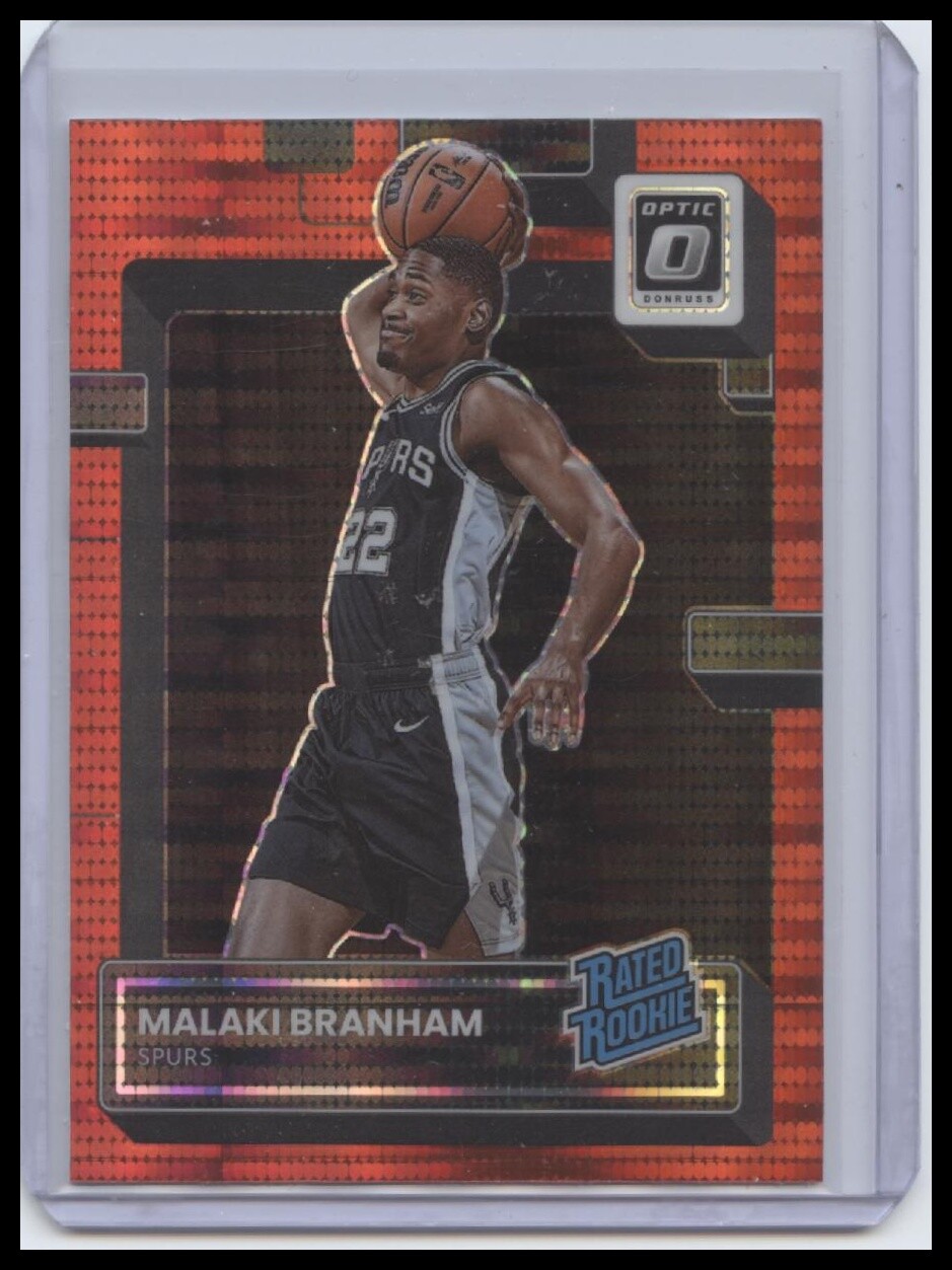 2022-23 Donruss Optic #222 Malaki Branham Red Sparkle