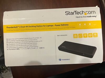 Startech Docking Station TB3DK2DPPD Thunderbolt 3 Dock w/AC and TB3 Cable