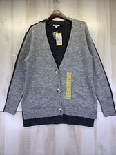 BB Dakota Steve Madden Gray Colorblock Knit Cardigan Womens M NWT-7977