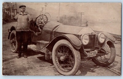 c1910's Disabled Armless Driver Car Franklin E. Fithen Steubenville OH Postcard