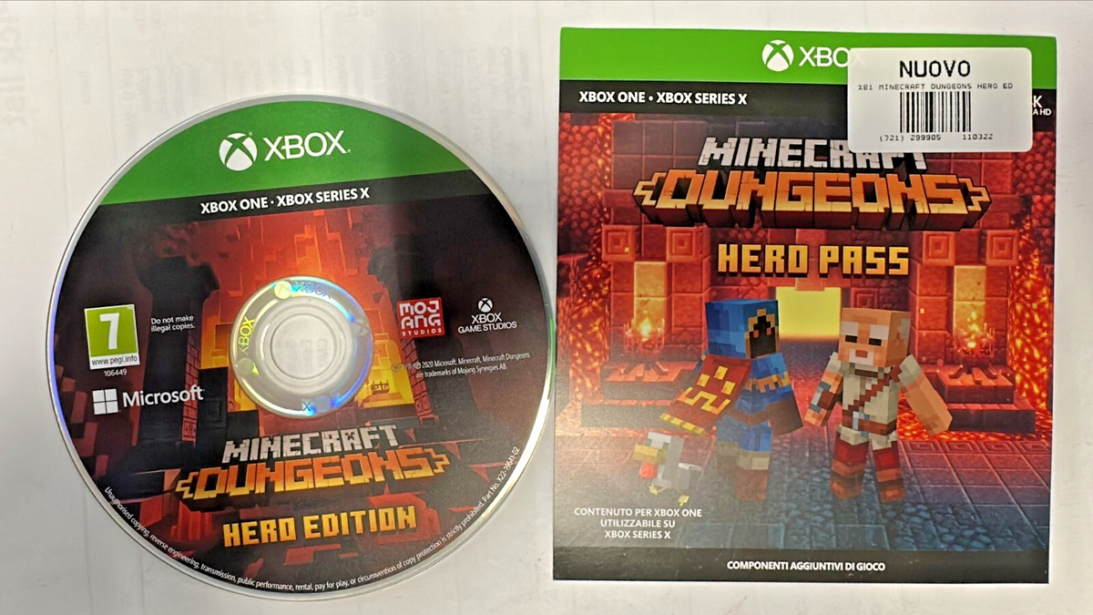 Xbox One Series X Minecraft Dungeons Hero Edition Unused Hero