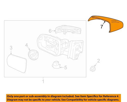 FORD OEM 15-21 Edge Front Door Outside Mirrors-Mirror Cover FT4Z17D742BAPTM