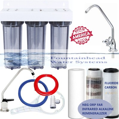 clearly filtered 3 stage under the sink water filter system