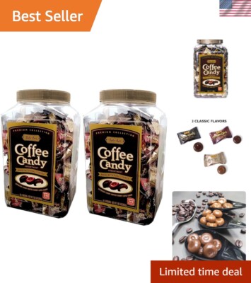 Premium Coffee Candy Assortment - Sumatran Espresso & Latte Flavors (600 Indi...