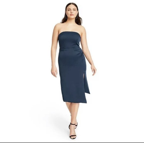 Strapless Side-Slit Dress - CUSHNIE 