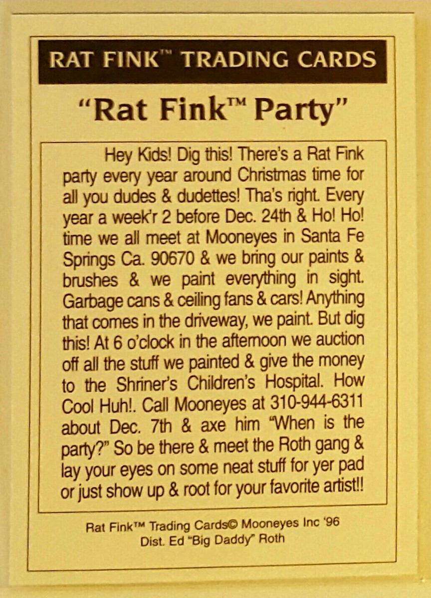 1996 Rat Fink card 