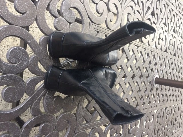 Mima Black Leather Zipper Boots Size 8 (EUR 38) - Image 2 of 4