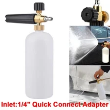 1/4" Snow Foam Washer Gun Car Wash Soap Lance Cannon Spray Pressure Jet Bottle~