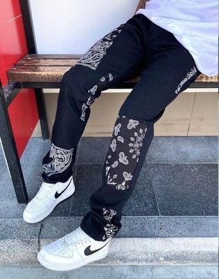Vip Bandana Handmade Design Men's Jeans - Handgefertigte Design-Herrenjeans