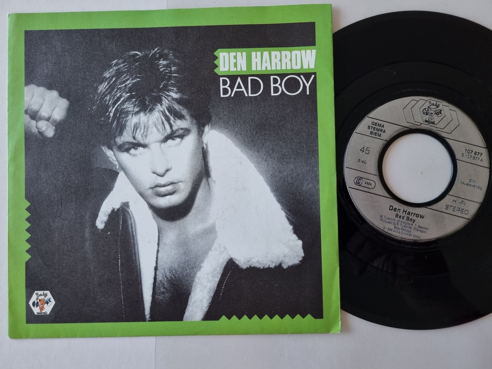Den Harrow - Bad Boy 7'' Vinyl Germany ITALO DISCO