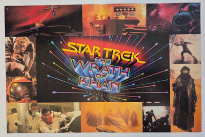 Star Trek Wrath Of Khan Fold Out Promo Poster/Brochure/1983/William Shatner