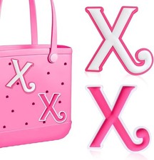 2Pcs Lettering Charms For Bogg Bag, 3D Alphabet Printed Decorative X