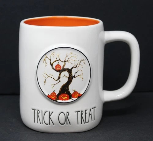 Rae Dunn Artisan Collection Halloween Trick or Treat Mug Spooky Jack-o-Lantern