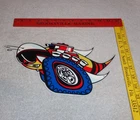 VINTAGE DODGE SCAT PACK BEE CHALLENGER SUPER R/T 12" METAL CAR GASOLINE OIL SIGN