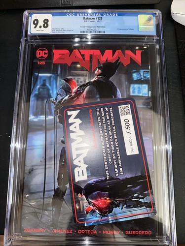 BATMAN 125 CGC 9.8 TIAGO DA SILVA 2ND PRINT VARIANT LIMITED TO 500 COA FAILSAFE