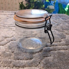 Vintage 1/2 Liter CLEAR Glass Jar FRANCE CANNING CANISTER 0.50L LE PARFAIT RARE