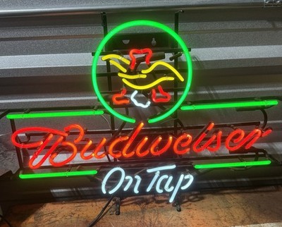 ネオンライト バドワイザー Budweiser ビンテージ Rare Vintage Budweiser Eagle Beer Neon Sign Lamp Light Bar Decor