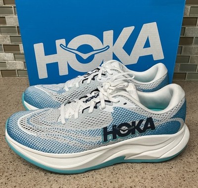 Hoka Rincon 4 Shoes Mens Size 11D Blue White Mesh Running Sneakers 1155130 New