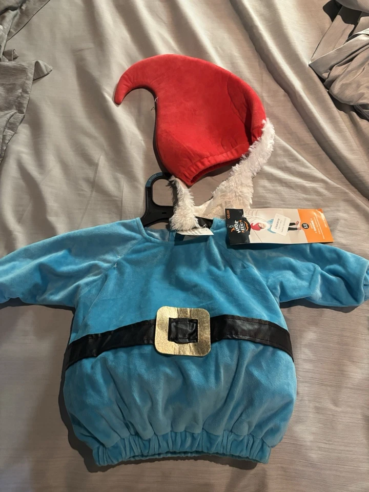 NUEVO 6-12 Meses Hyde & Eek Infantil Gnomo o Papá Pitufo Disfraz de Halloween. Foto 2 de 4