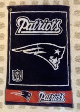 New England Patriots VTG Golf Towel (ca. 2000) Blue Made in USA 100% Cotton