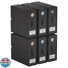 TRZZ 6-Pack Bed Sheet Organizers and Storage, Foldable Linen Bins with Window