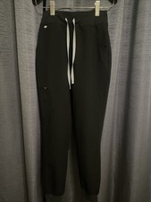 Figs Petite Size Small Scrub Pants Jogger Black Bottoms Technical Collection