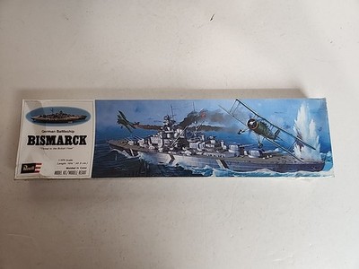 Vtg NIP Revell Bismarck Model Kit 1975 WW2 German Battleship 1:570 H-350