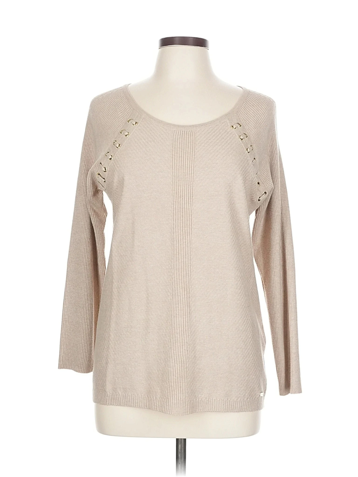 Calvin Klein Women Brown Pullover Sweater L