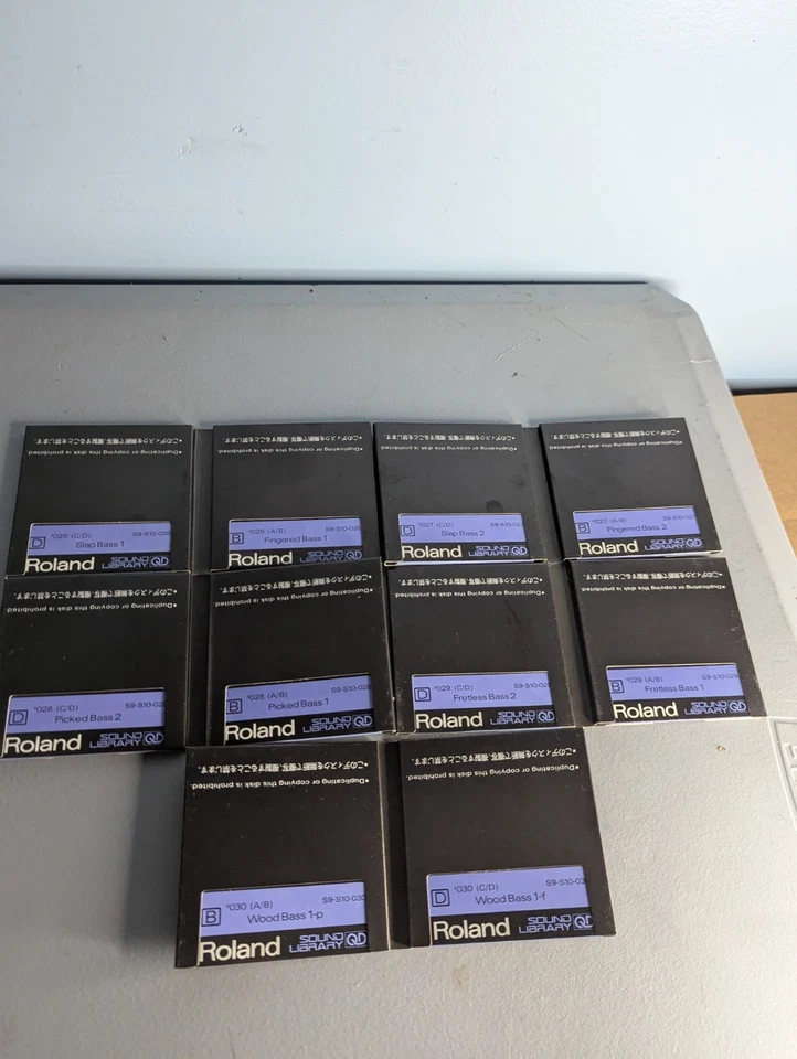 Roland Sound Library QUICK DISK (QD) L-104 - Bass Vol 1 #026-#030 Sets  - Image 2 of 4