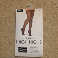 Thigh High Socks Black Fishnet School Girl Costume Accessories Teen Adult New