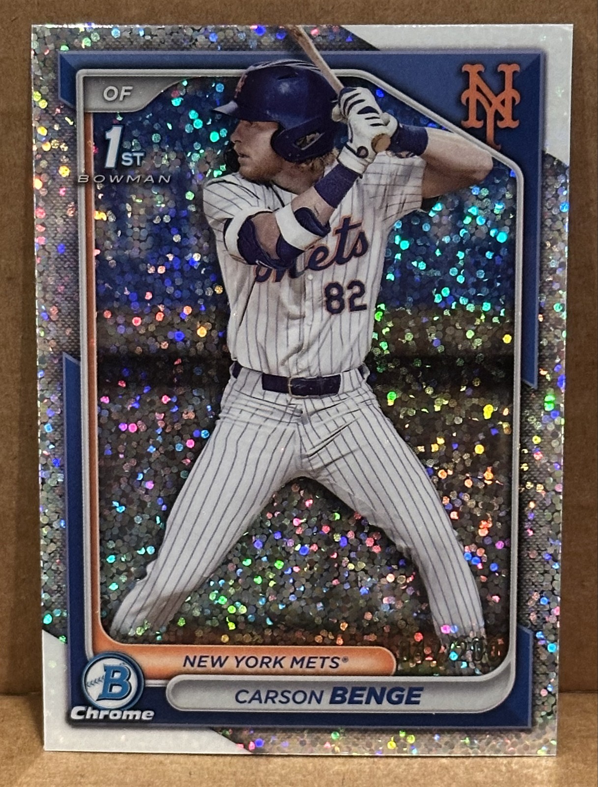 2024 Bowman Draft - Chrome Carson Benge #BDC-28 Sparkle Refractor /200 (RC)