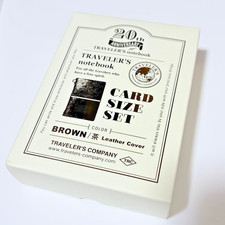 TRAVELERS Notebook Card Size 20th Anniversary Set Brown Leather Cover Limited