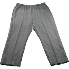 Alfred Dunner Pull On Pants Womens Plus Size 22W Gray Pockets Stretch New