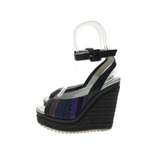 HERMES espadrille open-toe strap sandals, size 36, multicolor