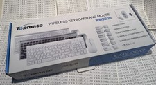 TOPMATE KM9000 WIRELESS KEYBOARD ULTRA SLIM COMBO 2.4G SILENT COMPACT Gray-Black