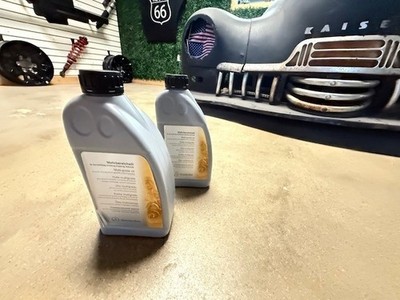 (2) Genuine Mercedes-Benz Multi-Grade Oil Power Steering Fluid,  A 001989240309